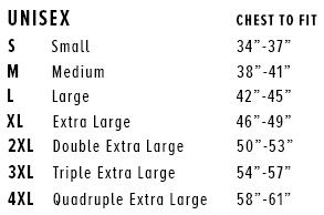 Unisex Size Chart